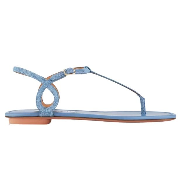 Aquazzura blue denim sandals