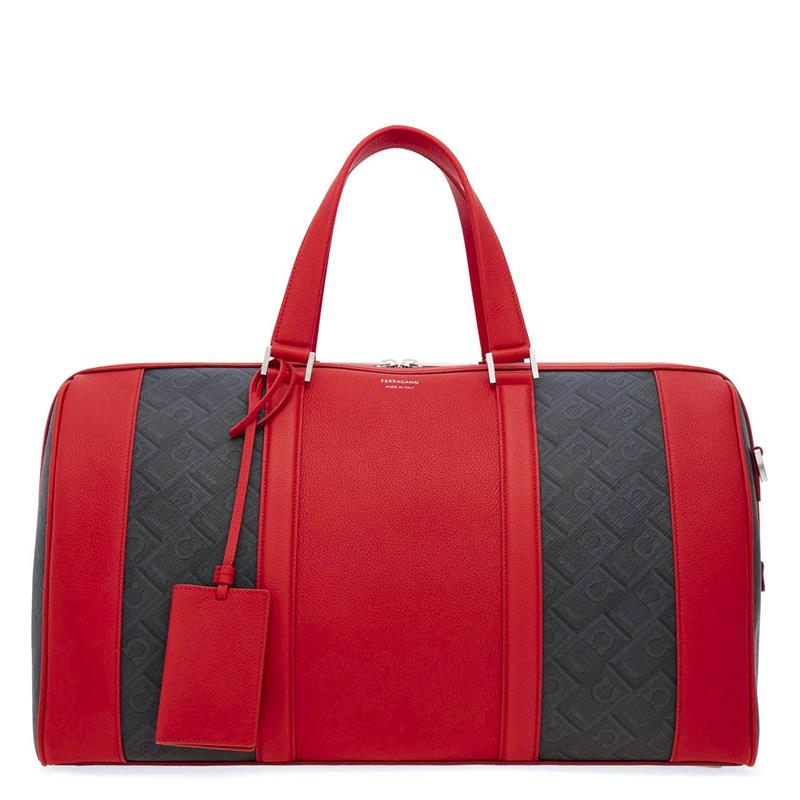 Ferragamo red duffle bag