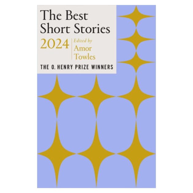 “The Best Short Stories, 2024” book cover in purple with gold stars