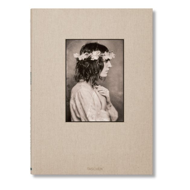 “Patti Smith: Before Easter After” book cover in cream with a black and white portrait of a woman in the center