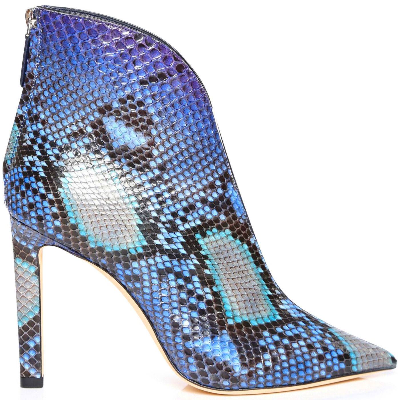 Jimmy Choo Bowie 100 Python Pointed Toe Booties Bal Harbour Shops