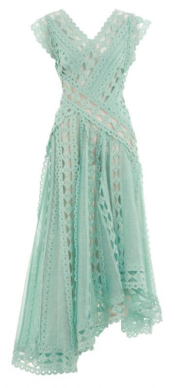 Mint green Zimmermann embroidered dress