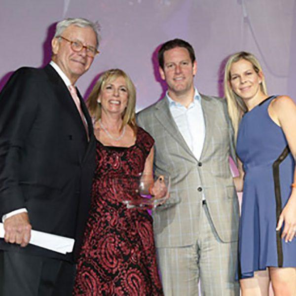 Tom Brokaw, Gigi Whitman, Matthew Whitman Lazenby and Kristin Lazenby