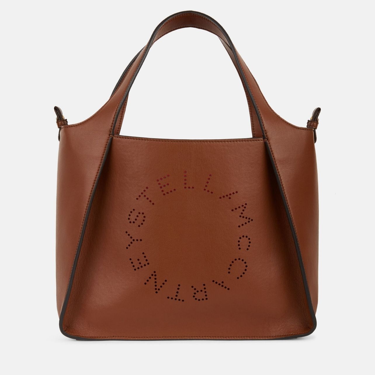 Stella logo crossbody bag in cinnamon.