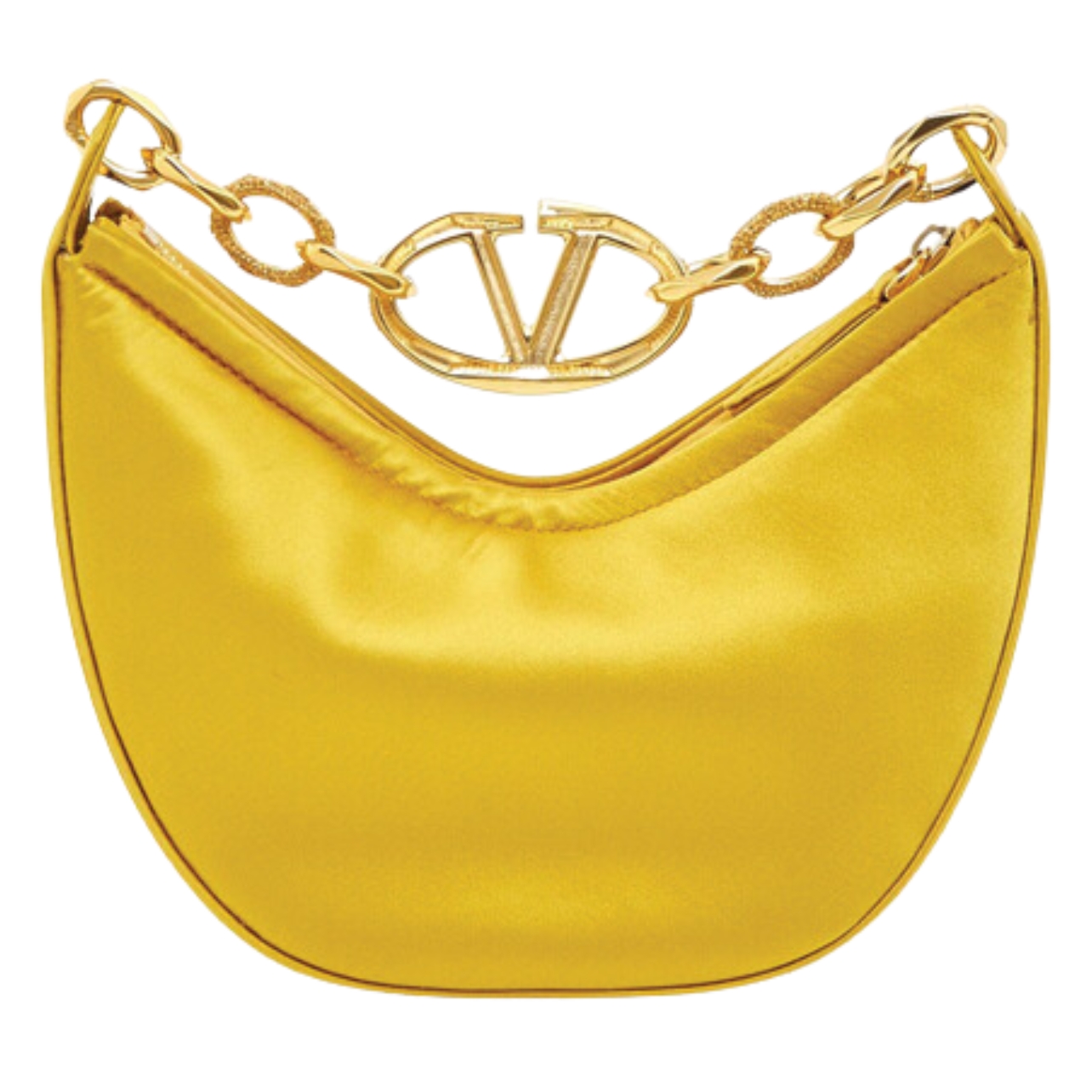 Valentino Garavani yellow bag with gold chain handle