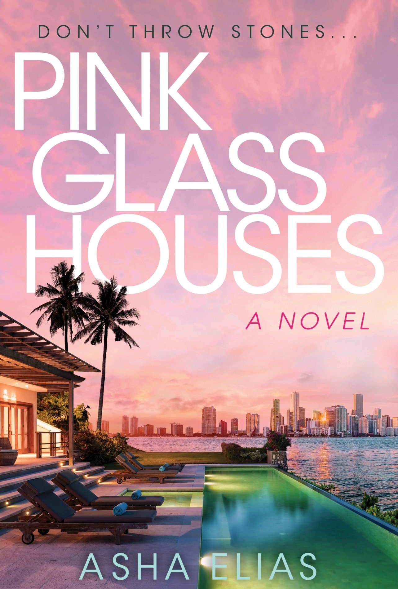 “Pink Glass Houses” book cover by Asha Elias