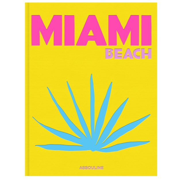 Assouline Miami Beach book cover in Yellow with hot pink “Miami Beach”