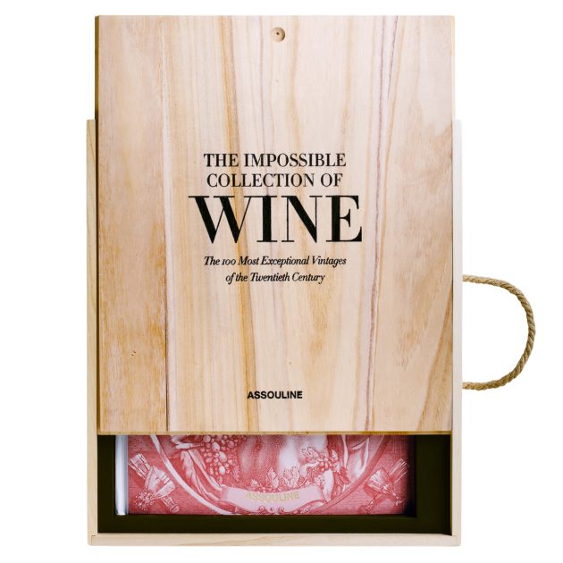 Assouline The Impossible Collection of Wine boon cover in wood
