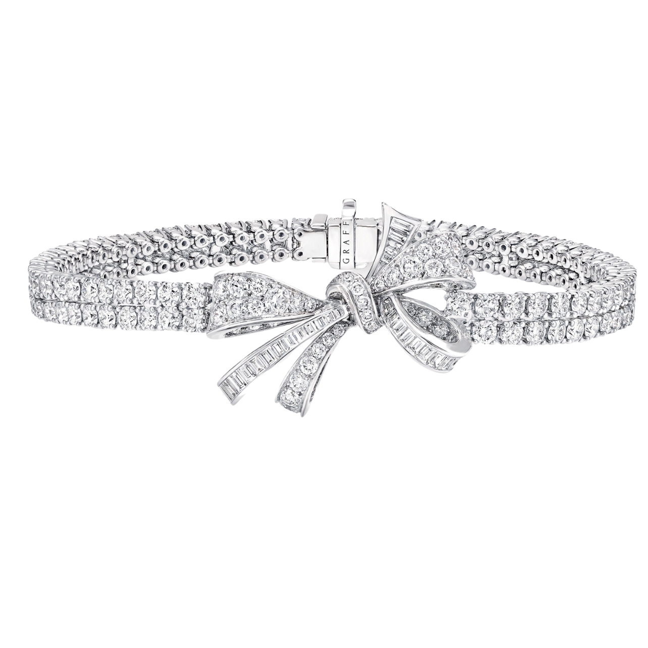 Graff tilda’s bow collection diamond double strand bracelet