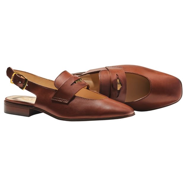 Tod’s brown slingback loafers