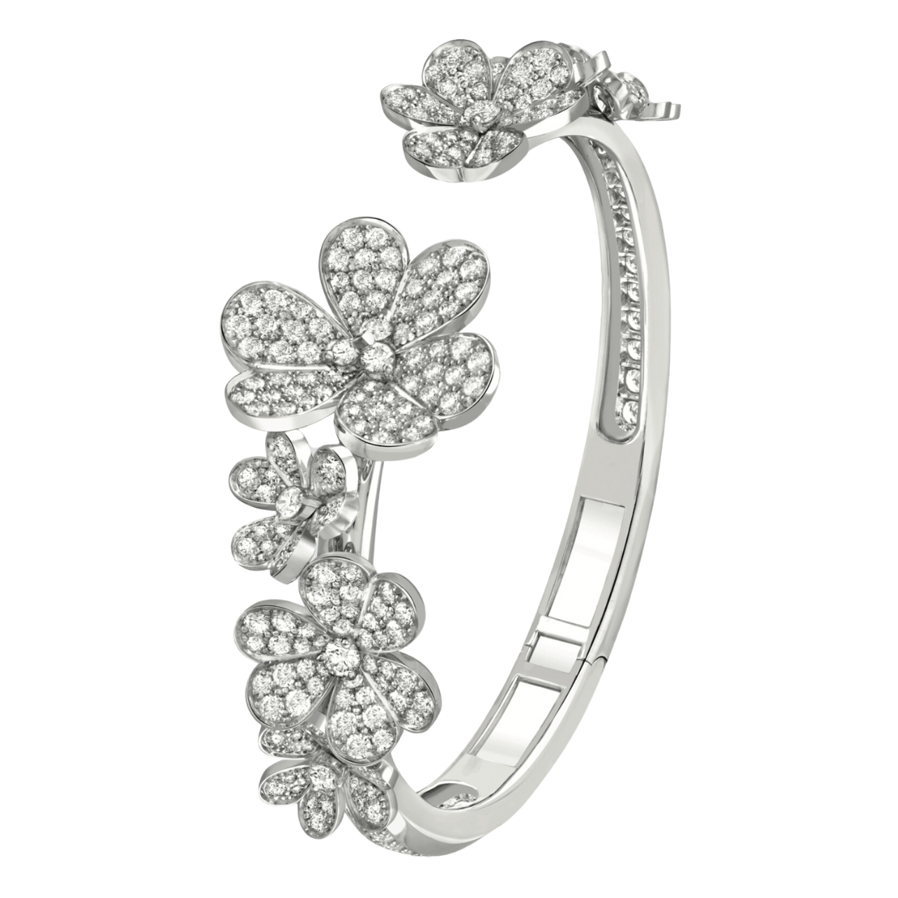 Van Cleef & Arpels frivole diamond bracelet with seven flowers