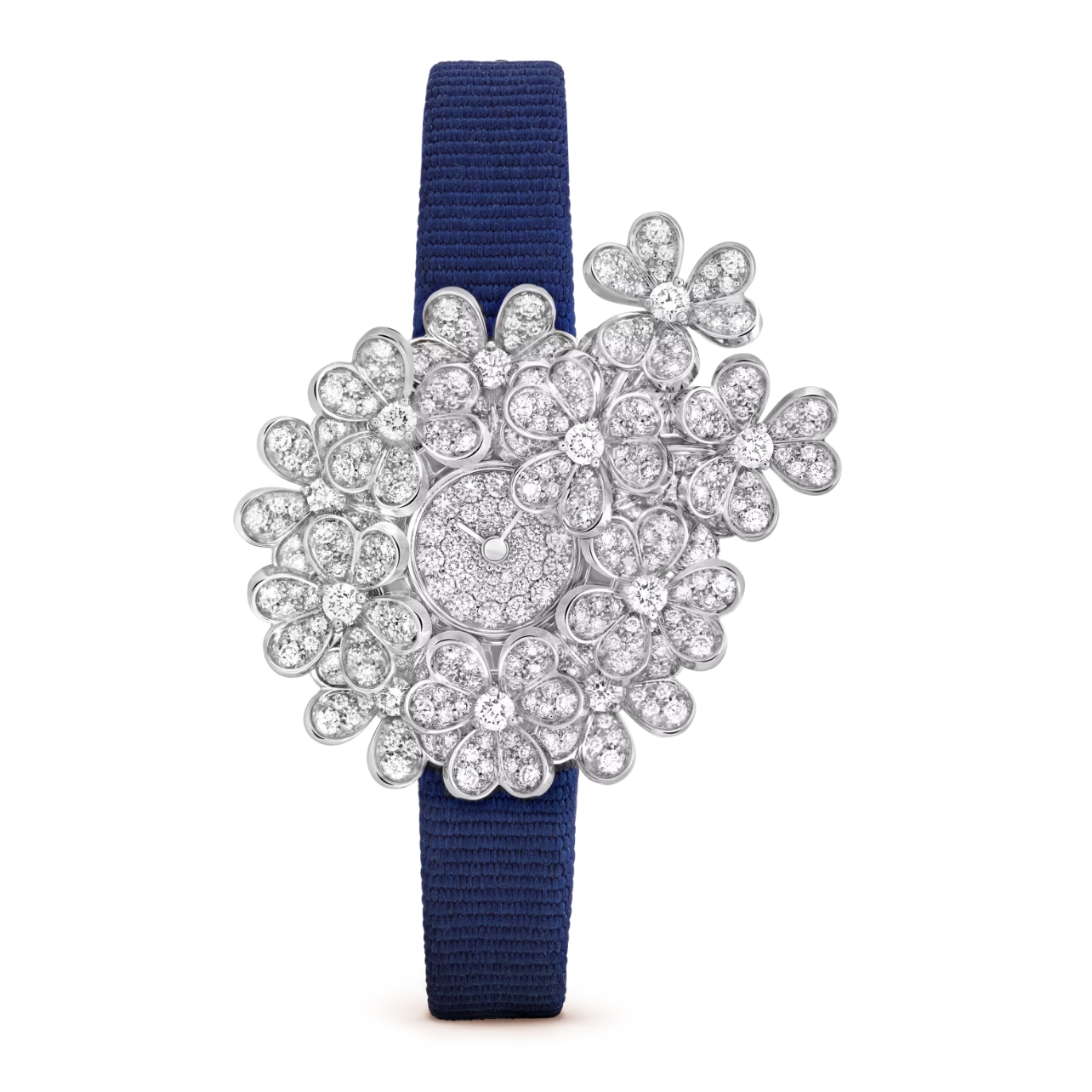 Van Cleef & Arpels frivole secrete watch with white gold and diamonds