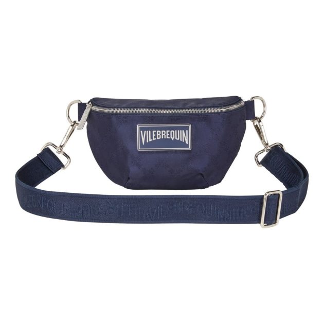 Vilebrequin navy belt bag with monogram strap