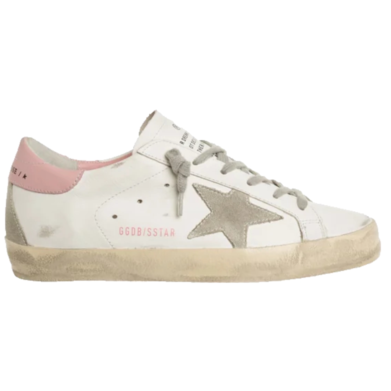 Addict Golden Goose white and pink leather and suede sneakers