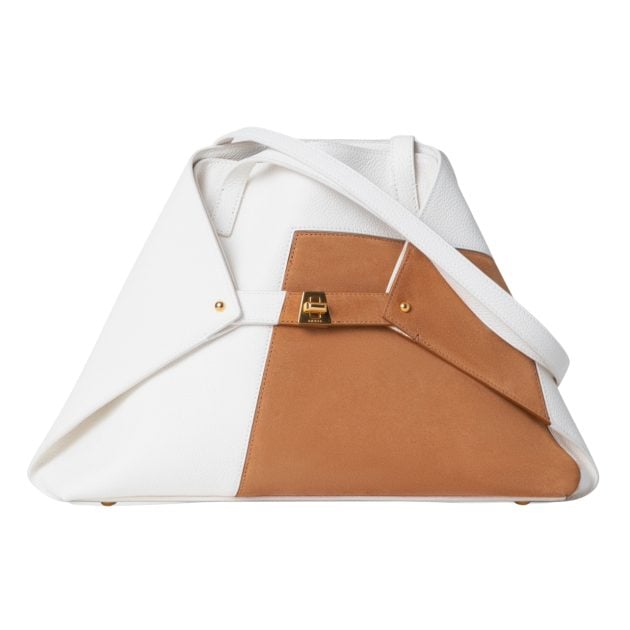 Akris shoulder bag in white and beige