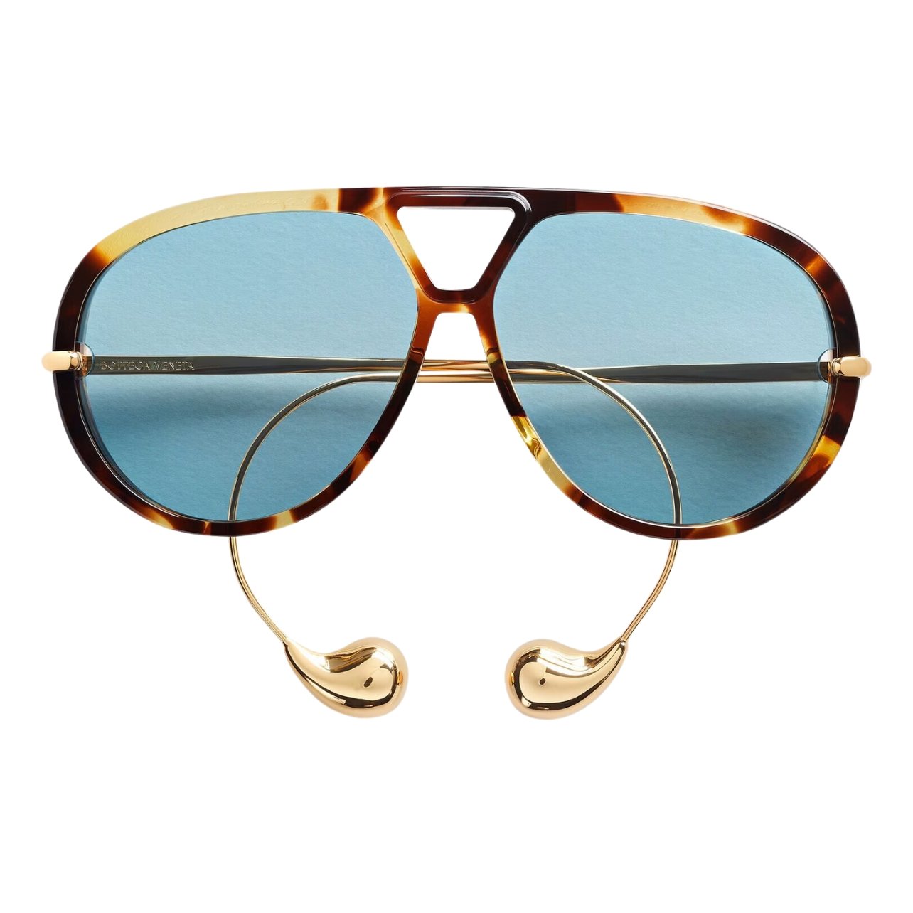 Bottega Veneta aviator sunglasses with gold detailing