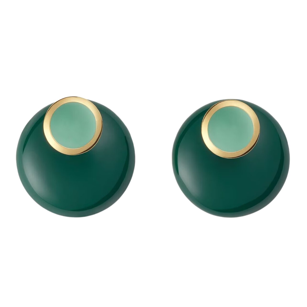 Bottega Veneta green studd earrings