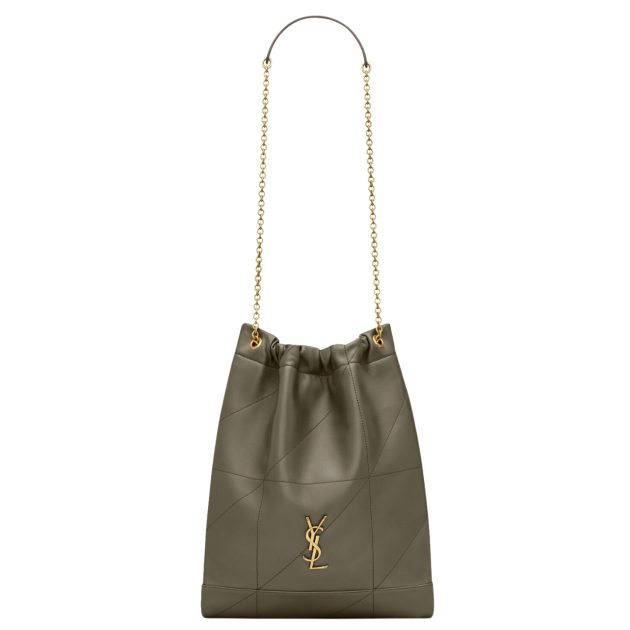 Saint Laurent green bag with gold chain