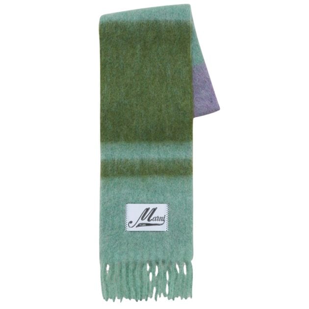 Marni striped green and blue scarf