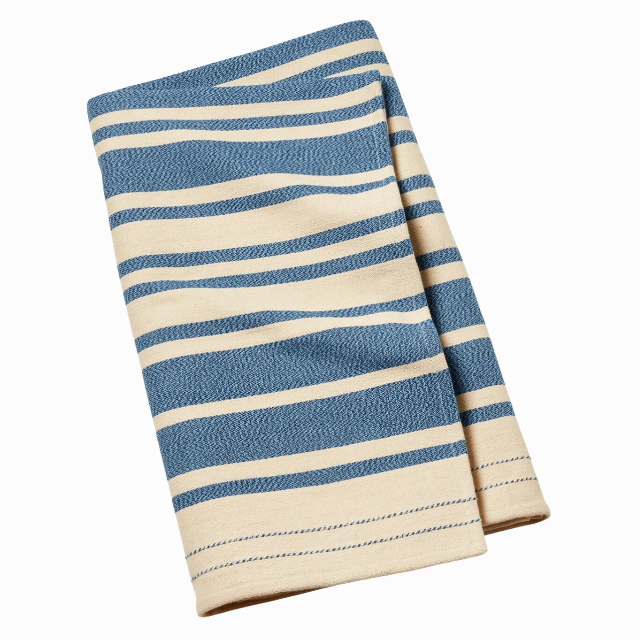 Ralph Lauren blue and cream striped blanket