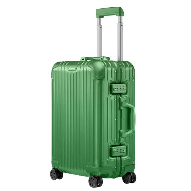 Rimowa green suitcase