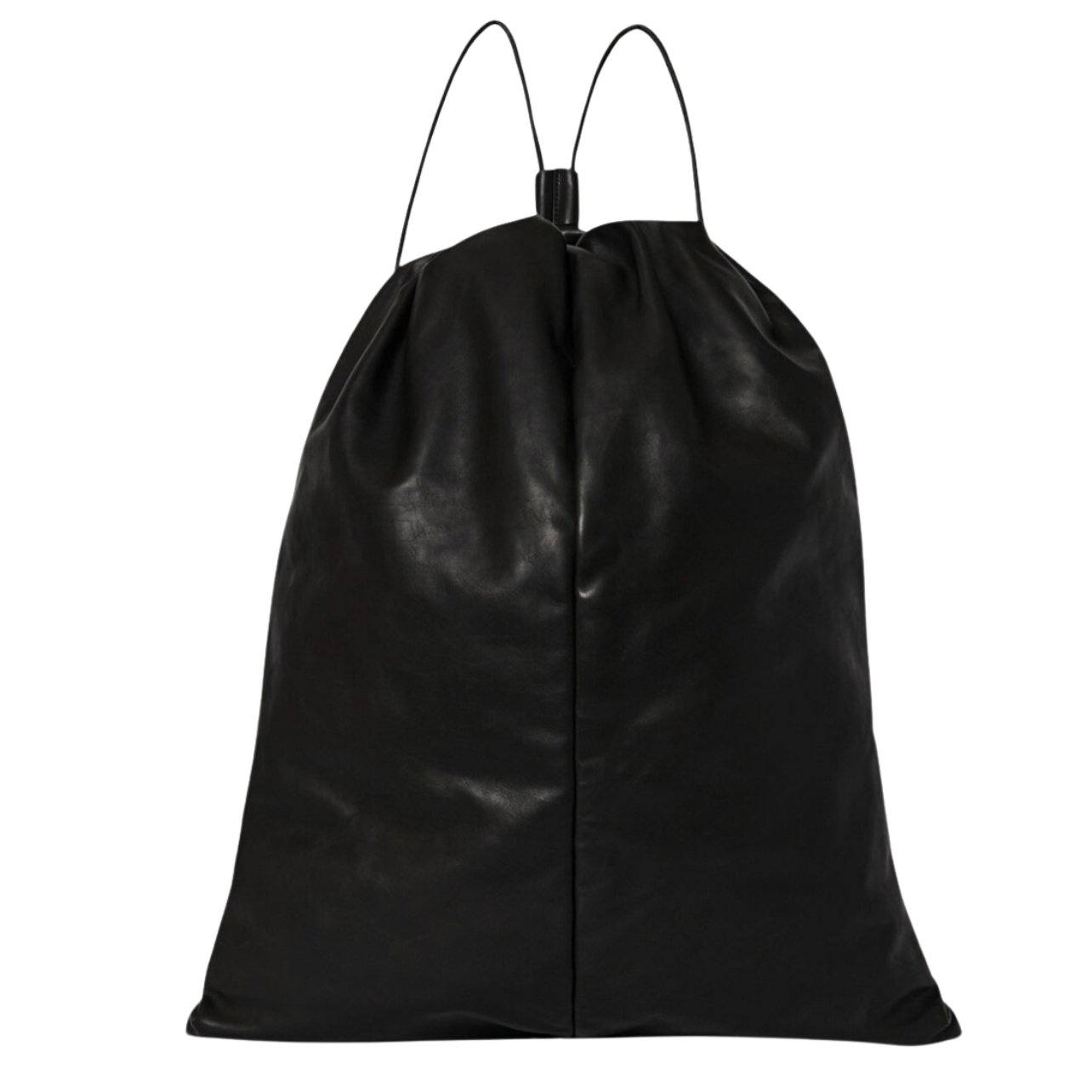 The Row black puffy backpack with thin straps