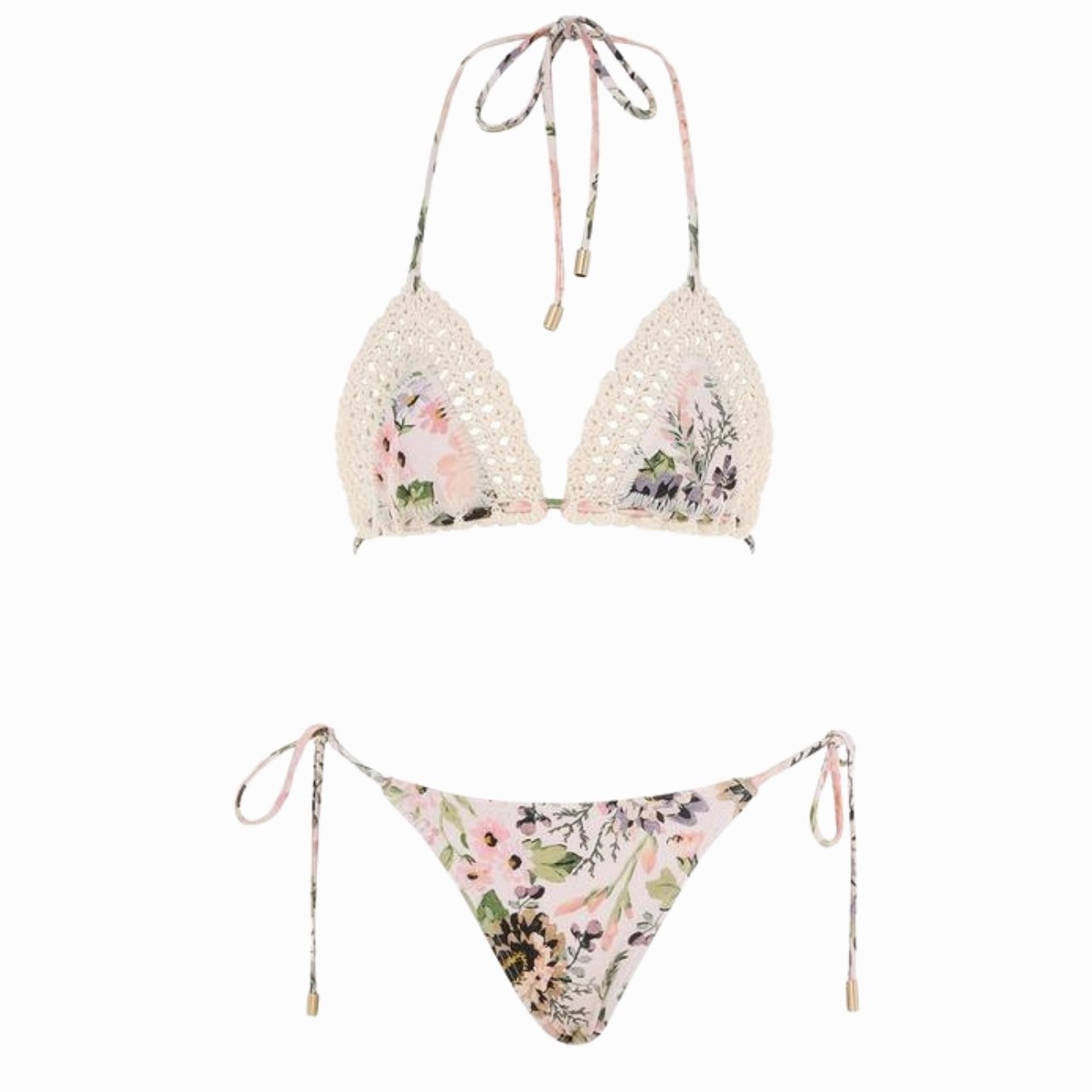 Zimmermann crotchet and floral print bikini