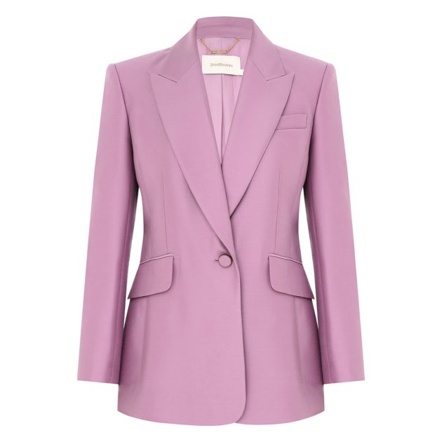 Zimmermann tailored blazed jacket in lilac