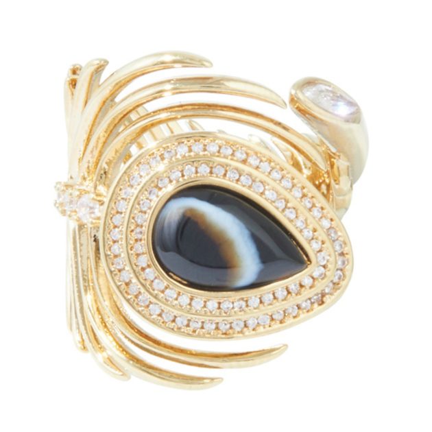 Zimmermann gold and onyx ring