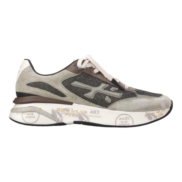 Addict Premiata sneaker in grey and brown