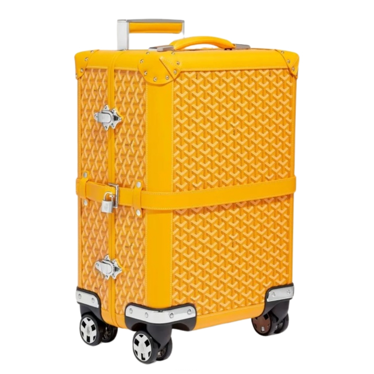 Goyard yellow trolley case carry-on