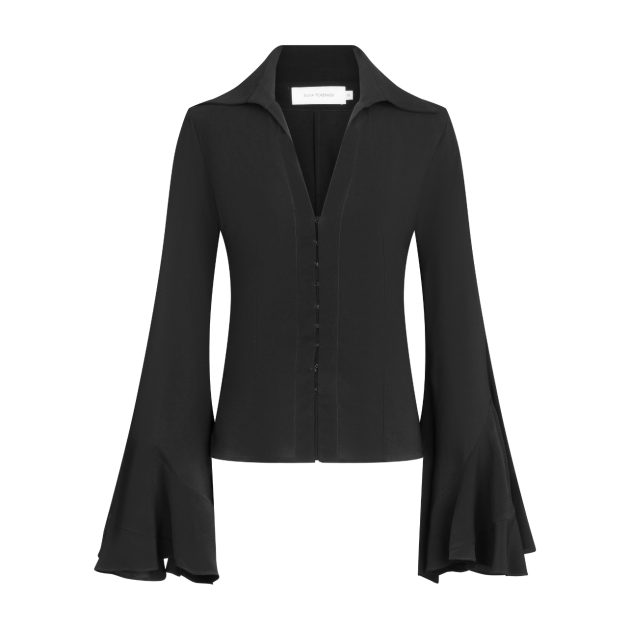 Silvia Tcherassi black blouse with long sleeves