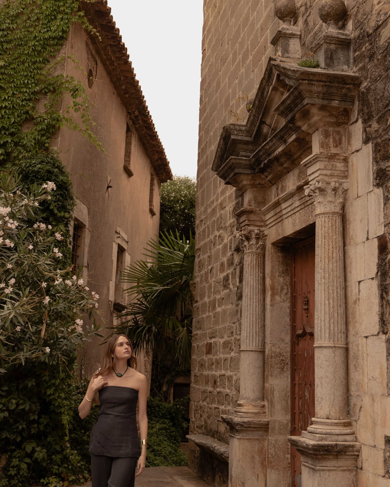 Sofia Tcherassi standing in courtyard of home