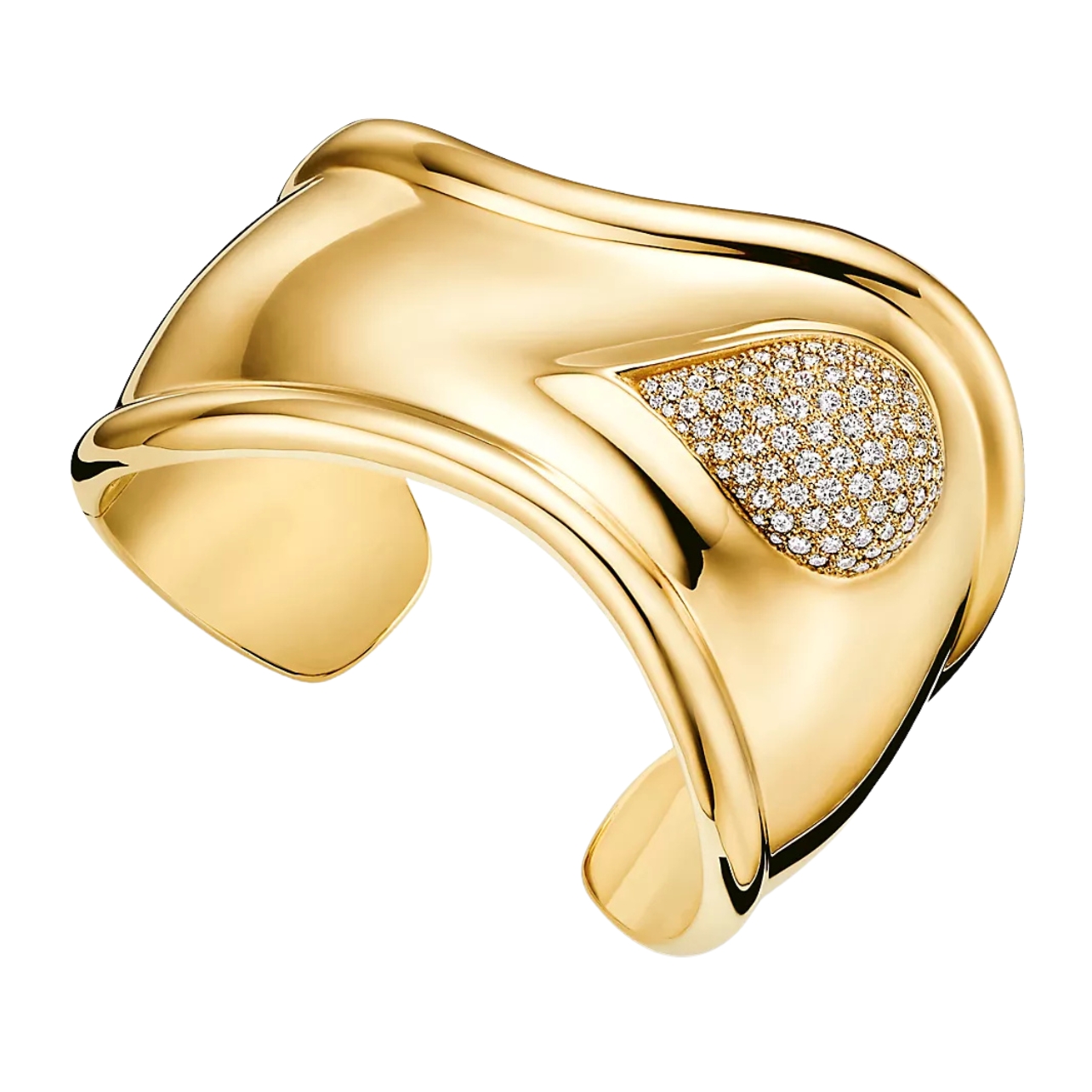 Tiffany & Co. Elsa Peretti gold cuff with diamonds