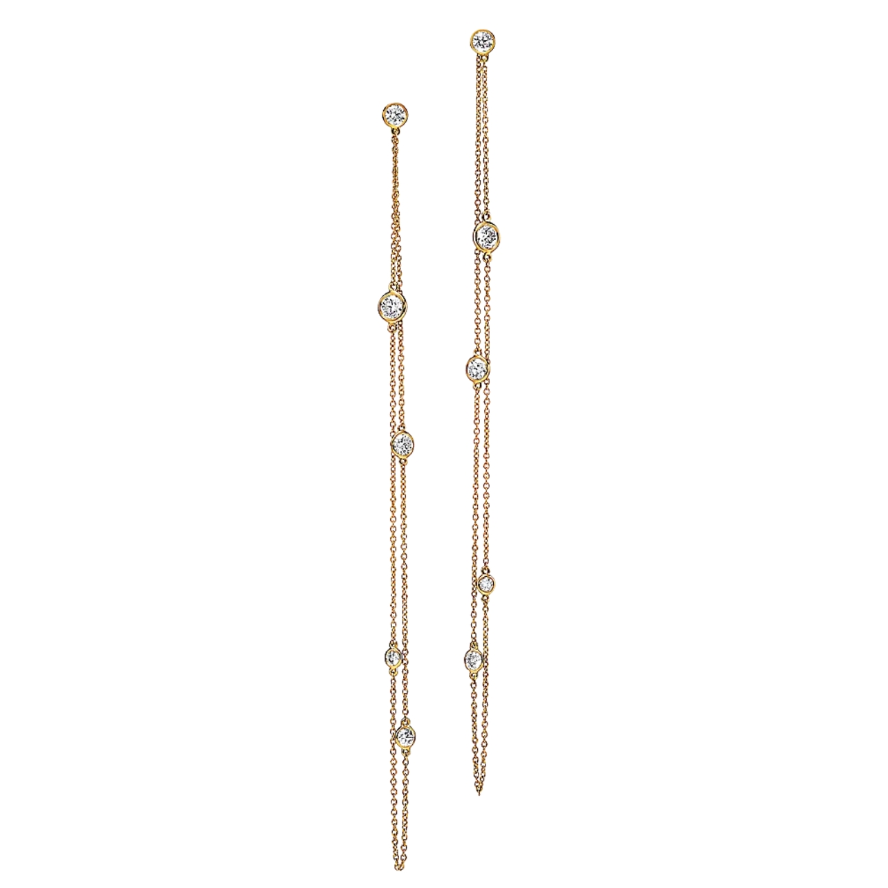 Tiffany & Co. Elsa Peretti diamond long drop earrings