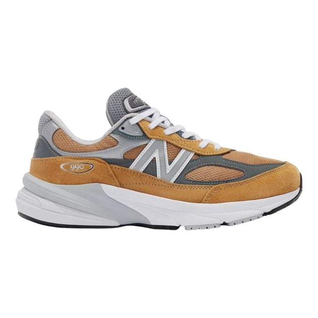 Addict New Balance gray, white and yellow sneaker