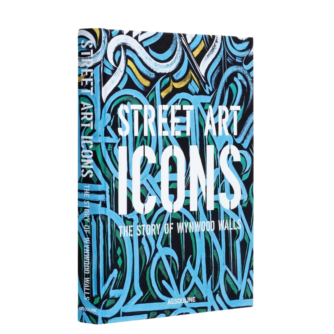 Assouline Street Art Icons: The Story of Wynwood Walls book cover with blue graffiti on cover