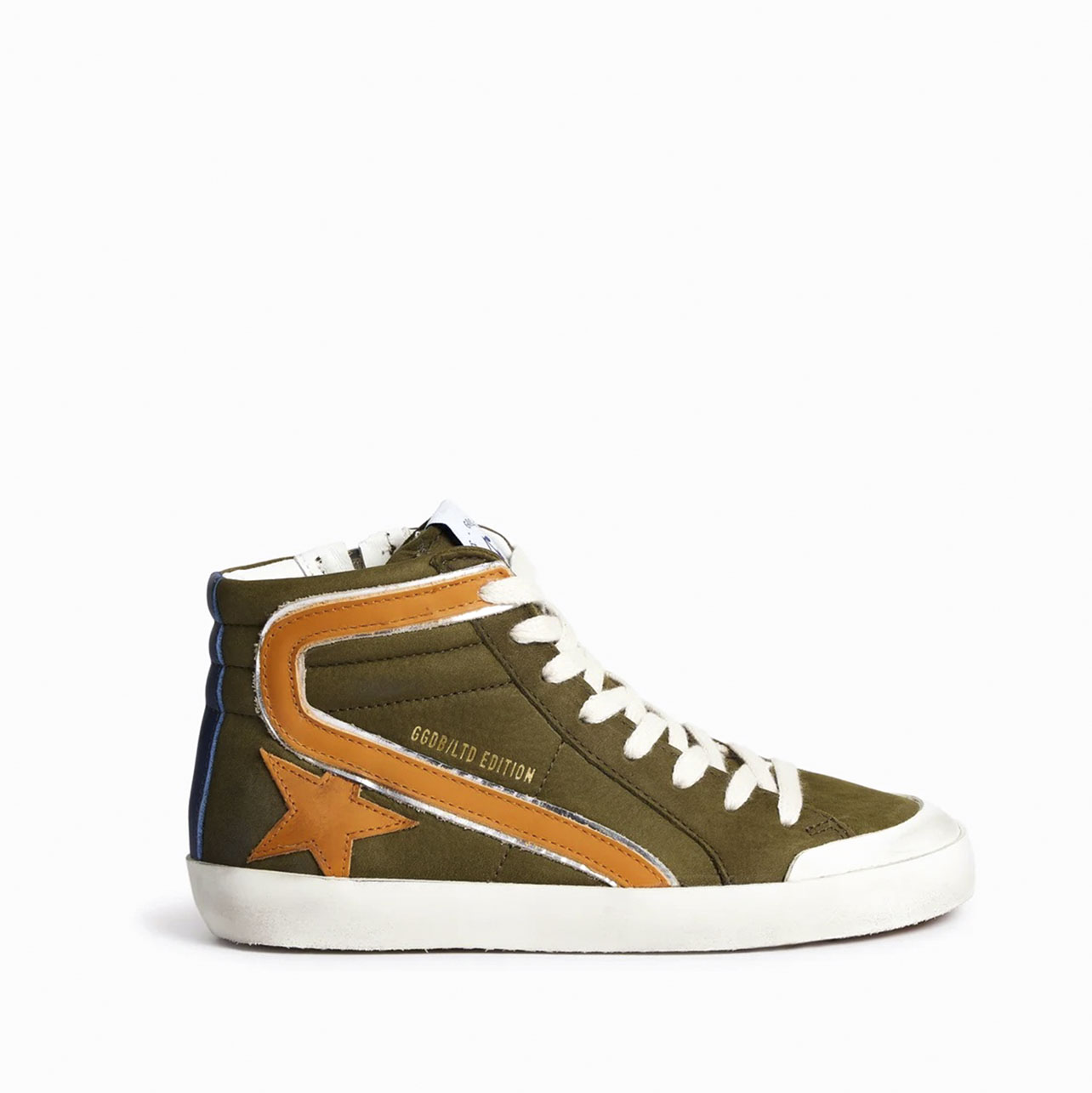 Bonpoint x Golden Goose green and orange sneaker