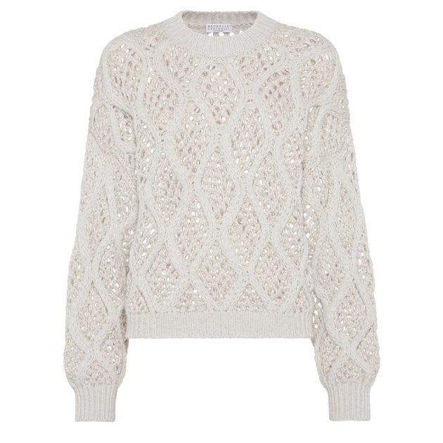 Brunello Cucinelli knit off white sweater