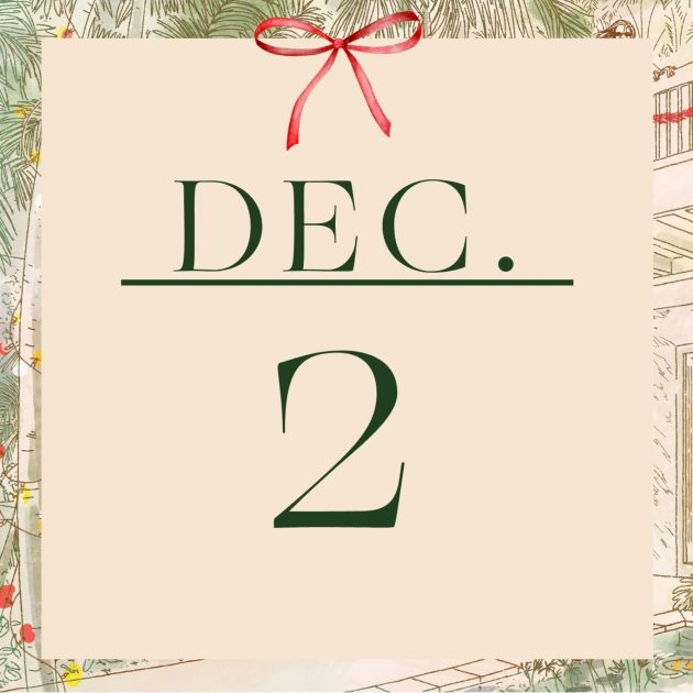 Graphic that has the word Dec. and number 2 in green