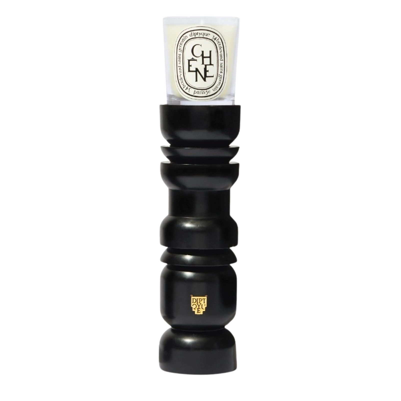 Diptyque black large chess candle holder with candle