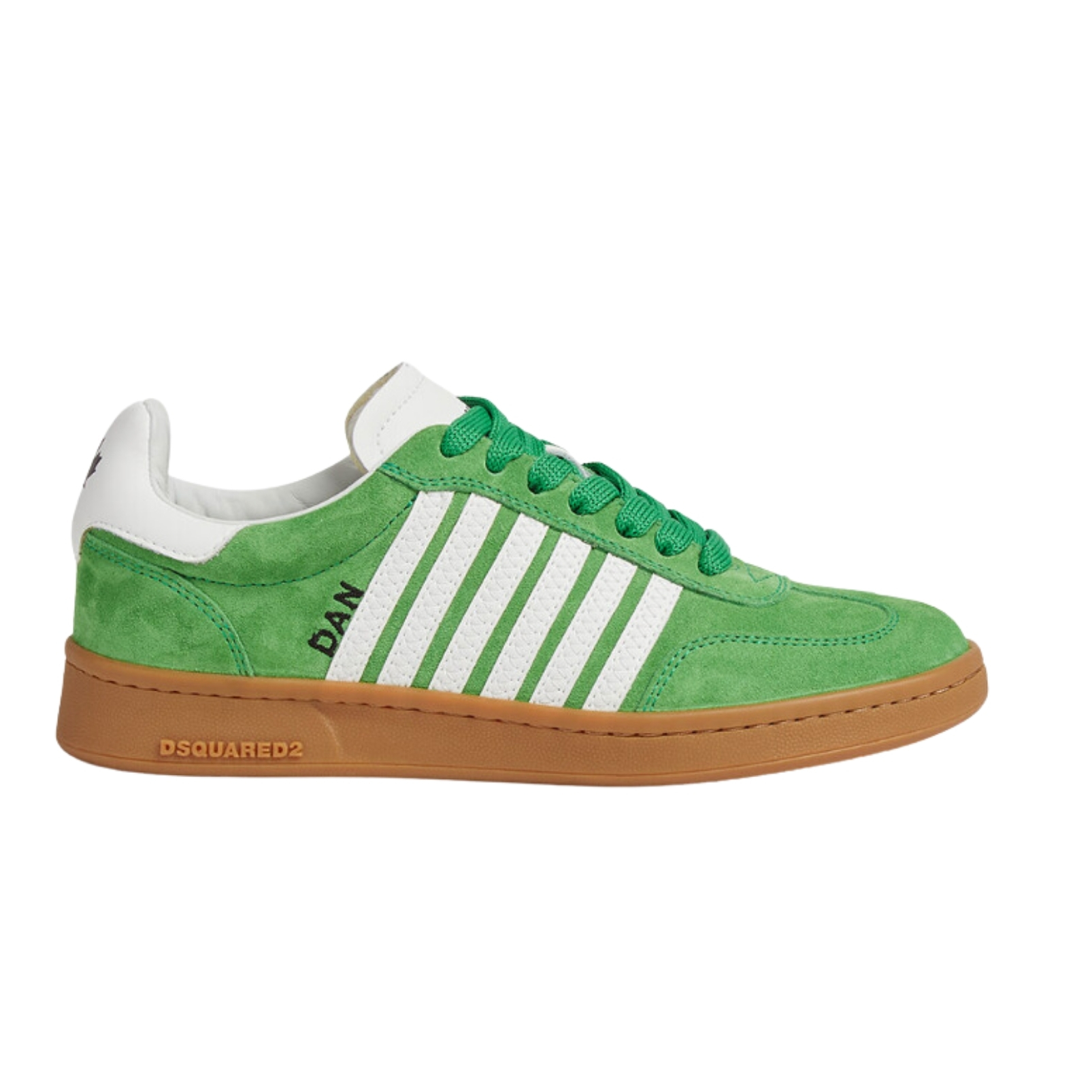 Dsquared2 green sneakers with white stripes