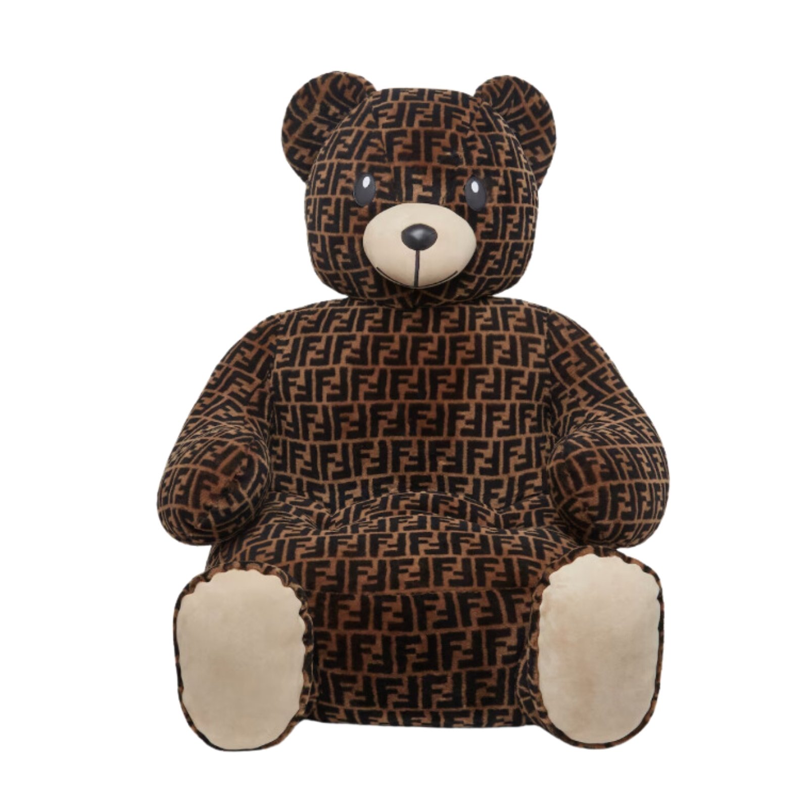 Fendi large logo shearling teddy bear armchair