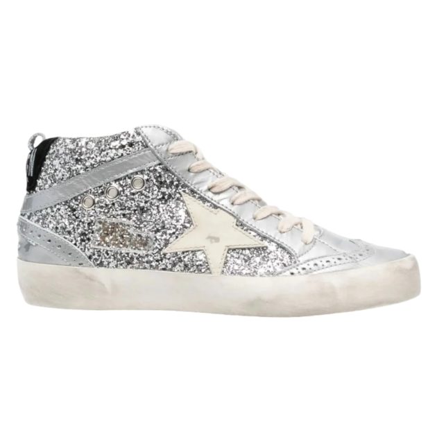 Addict Golden Goose silver glitter sneaker