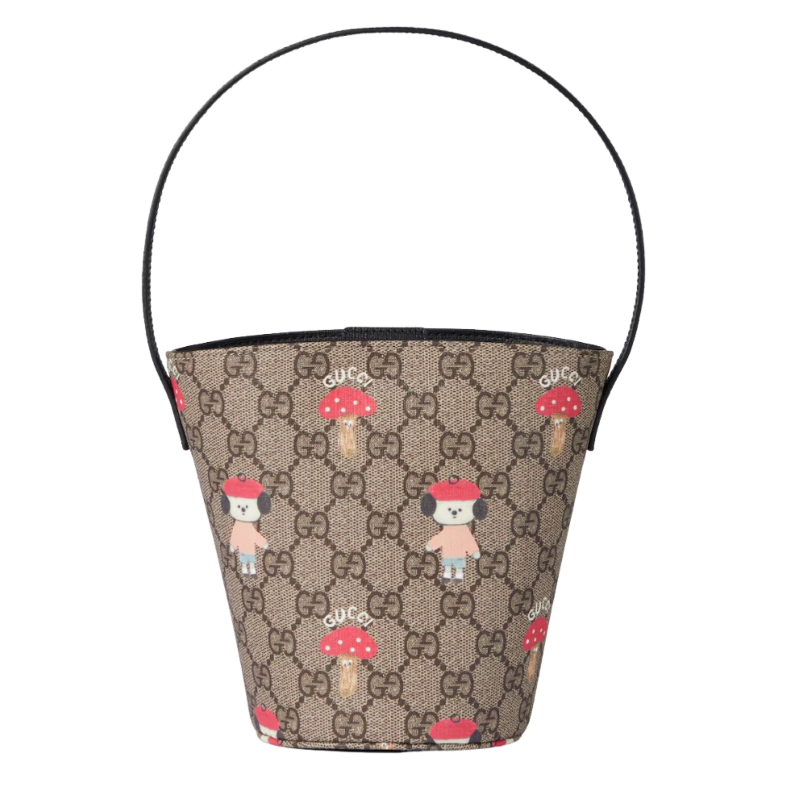 Gucci logo printed with animal bucket bag