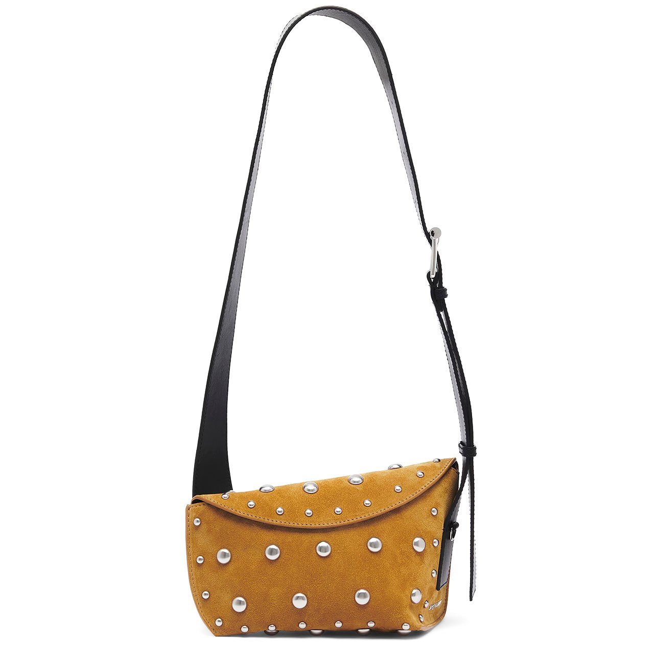 McQueen yellow bag with silver round studs