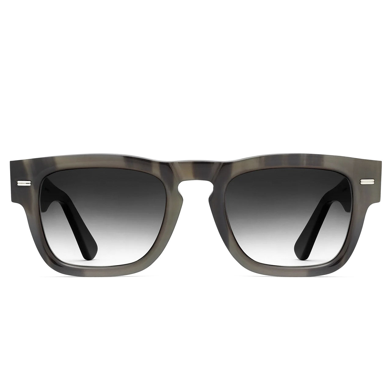 Morgenthal Frederics gray horn sunglasses