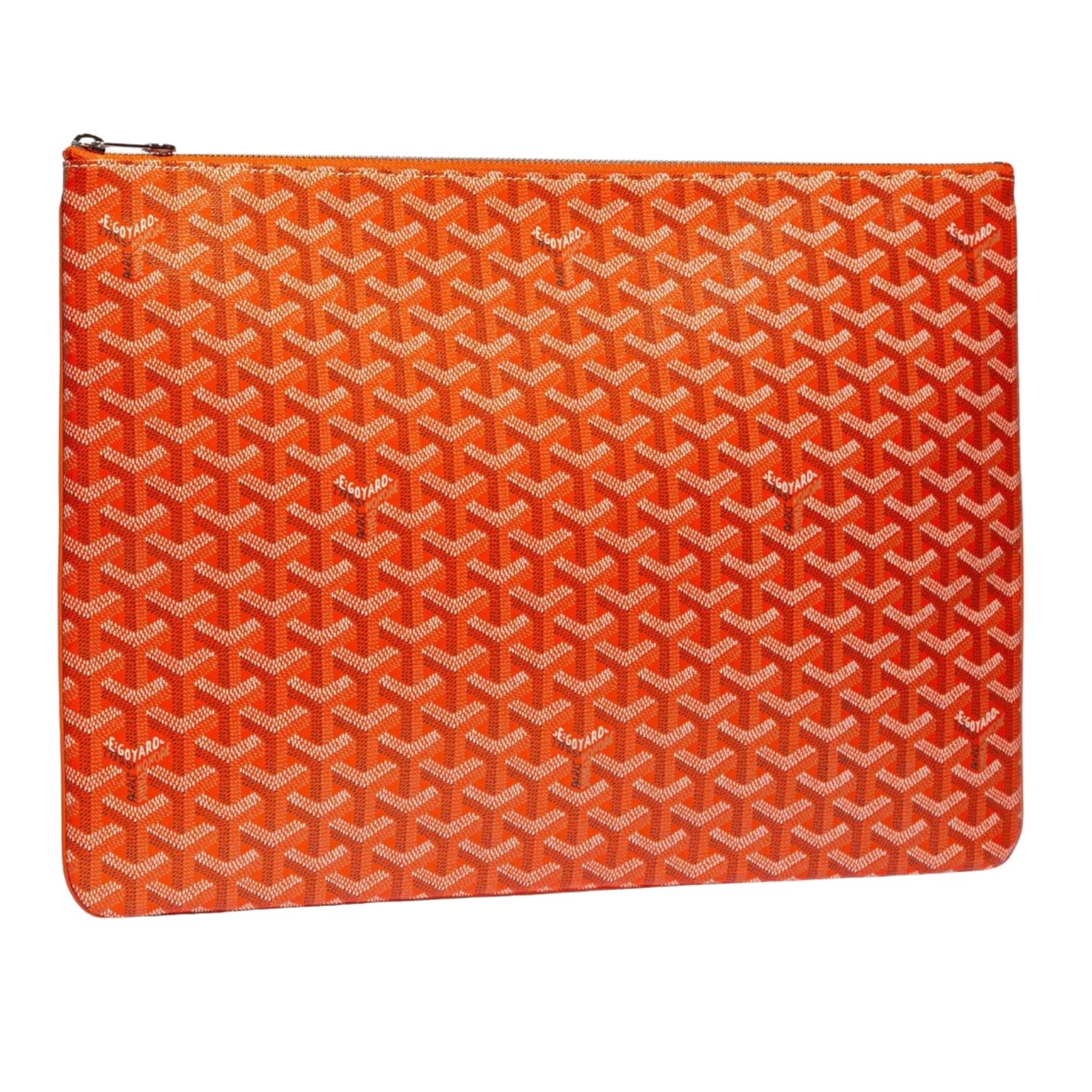 Goyard orange logo pouch