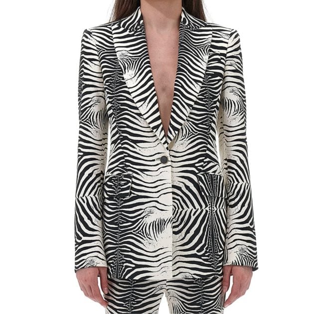 Roberto Cavalli jumpsuit with zebra pattern print