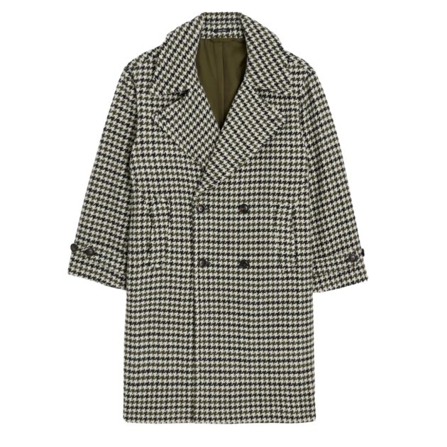 Todd Snyder Houndstooth oversized topcoat